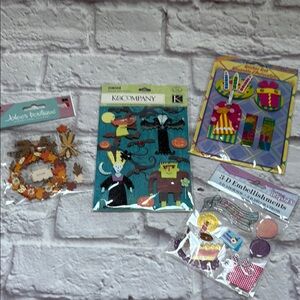 Scrapbooking stickers fall Halloween birthday